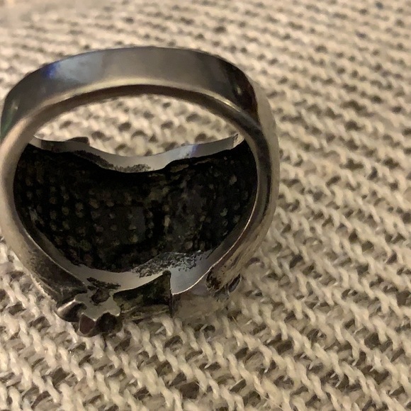 “Live to Ride-Ride to Live”. Men’s Eagle Biker Ring: Size 10 - Picture 3 of 6